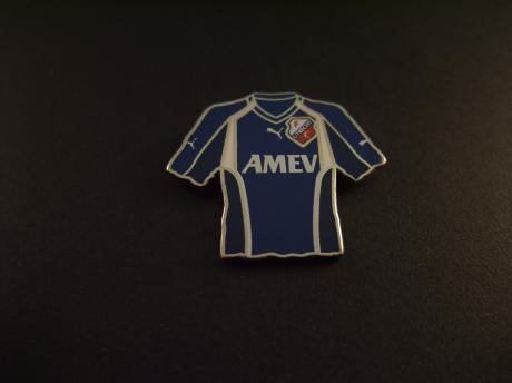 Amev shirtsponsor. FC Utrecht 1992-2005 blauw